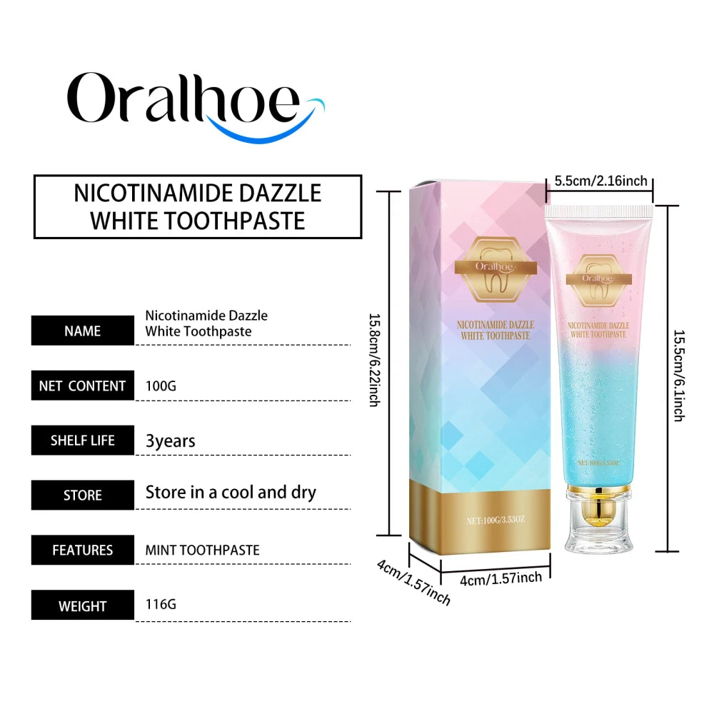 Oralhoe Niacinamide Teeth Whitening Toothpaste