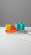 Silicone desk organizer in pop aqua